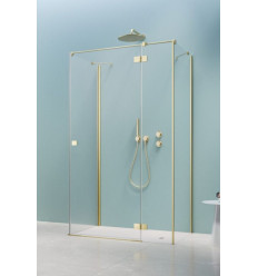 Kabina prysznicowa 80x70 Essenza Brushed Light Gold KDJ+S Radaway (1385021-98-01R + 1384048-01-01 + 1384048-01-01)