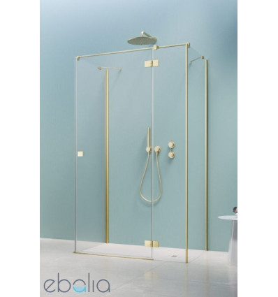 Kabina prysznicowa 80x70 Essenza Brushed Light Gold KDJ+S Radaway (1385021-98-01R + 1384048-01-01 + 1384048-01-01)