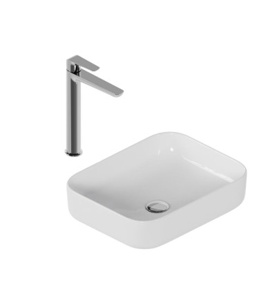 Zestaw promocyjny Cori 2.0 50x38 z baterią umywalkową wysoką Clever 2.0, chrom i korkiem klik-klak, chrom Excellent (ZEPR.0050)