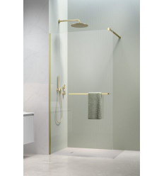 Kabina Walk-in 80 z wieszakiem Modo New II Brushed Light Gold Radaway (389084-98-01W)