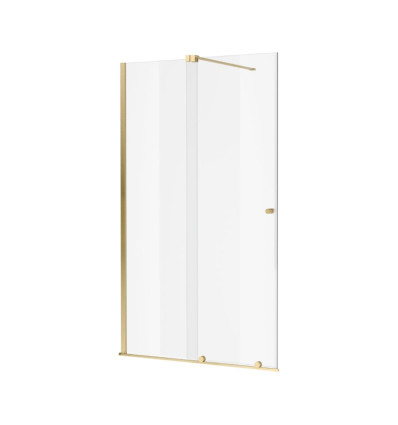 Ortigo walk-in drzwi prysznicowe przesuwne 140x200 cm, powłoka Clean Control, złoty szczotkowany Excellent (KAEX.5012.K.1400.GB)