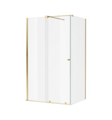 Ortigo kabina prostokątna narożna 120x90 cm, drzwi przesuwne, powłoka Clean Control, złoty Excellent (KAEX.5016.K.1200.0900.GB)