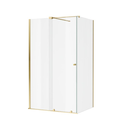 Ortigo kabina prostokątna narożna 120x90 cm, drzwi przesuwne, powłoka Clean Control, złoty Excellent (KAEX.5016.K.1200.0900.GB)