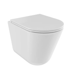 Miska WC wisząca z deską Laax Ergo White Besco (ZLAE-B-DLB)