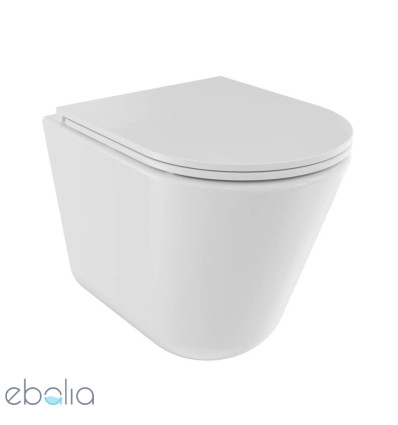 Miska WC wisząca z deską Laax Ergo White Besco (ZLAE-B-DLB)