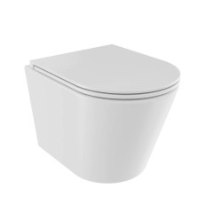 Miska WC wisząca z deską Laax White Besco (ZLA-B-DLB)