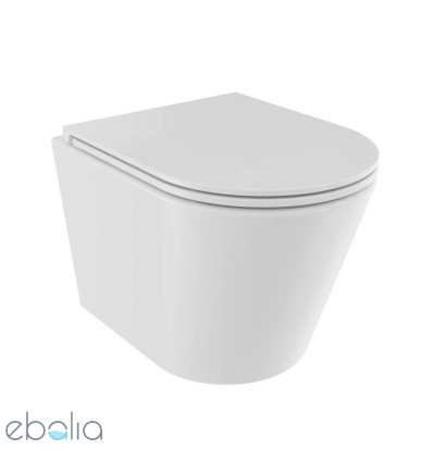 Miska WC wisząca z deską Laax White Besco (ZLA-B-DLB)