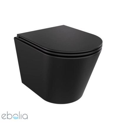 Miska WC wisząca z deską Laax Black Besco (ZLA-C-DLC)