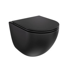 Miska WC wisząca z deską Aspen Black Besco (ZASE-C-DAC)