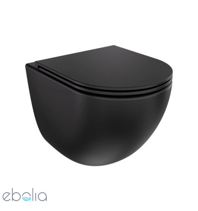 Miska WC wisząca z deską Aspen Black Besco (ZASE-C-DAC)