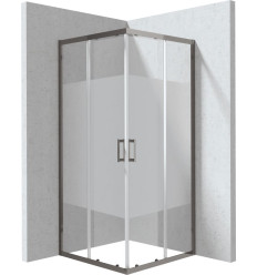 Kabina prysznicowa kwadratowa 90x90 cm - wzór pas Deante (KYC DE99P)