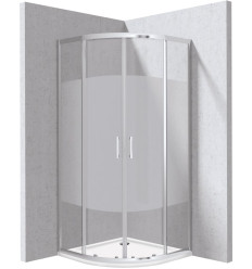 Kabina prysznicowa z brodzikiem półokrągła 90x90 cm - wzór pas Deante (KYPP0E99P)