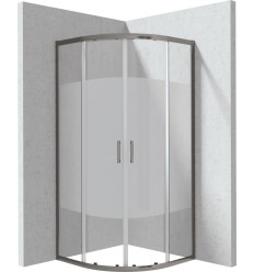 Kabina prysznicowa półokrągła 90x90 cm - wzór pas Deante (KYP DE99P)