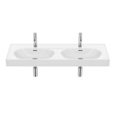 Umywalka ścienna/meblowa podwójna 120 x 46 cm Fineceramic® Meridian Roca (A327747000)