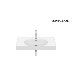 Umywalka ścienna/meblowa 80x46 Fineceramic® Supraglaze biała Meridian Roca (A327745S00)