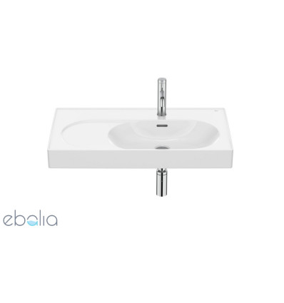 Umywalka ścienna/meblowa prawa 80x46 Fineceramic® biała Meridian Roca (A327744000)