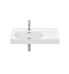 Umywalka ścienna/meblowa lewa 80x46 Fineceramic® biała Meridian Roca (A327743000)