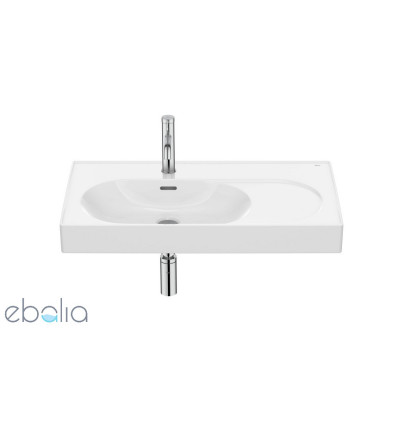 Umywalka ścienna/meblowa lewa 80x46 Fineceramic® biała Meridian Roca (A327743000)