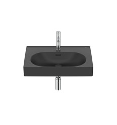 Umywalka ścienna/meblowa 60x46 Fineceramic® czarny mat Meridian Roca (A327742080)