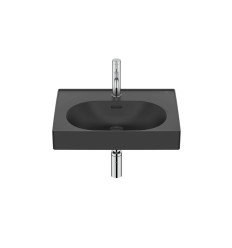 Umywalka ścienna/meblowa 55x46 Fineceramic® czarny mat Meridian Roca (A327741080)
