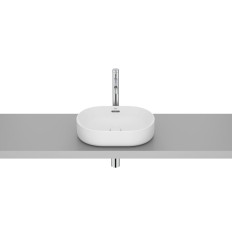 Umywalka nablatowa owalna 46x36,5 Fineceramic® biały mat Meridian Roca (A327748620)