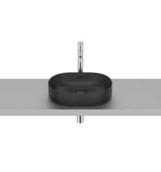 Umywalka nablatowa owalna 46x36,5 Fineceramic® czarny mat Meridian Roca (A327748080)