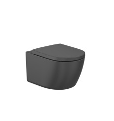 Miska WC podwieszana Rimless® Vortex 54 cm czarny mat Meridian Roca (A346747080)