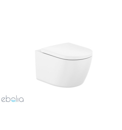 Miska WC podwieszana Rimless® Vortex z deską wolnoopadającą biała Meridian Roca (A34H741000)