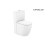Miska WC do kompaktu Rimless® Vortex o/podwójny przyścienna Supraglaze Meridian Roca (A342747S00)