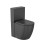 Miska WC do kompaktu Rimless® Vortex o/podwójny przyścienna czarny mat Meridian Roca (A342747080)