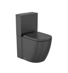 Miska WC do kompaktu Rimless® Vortex o/podwójny przyścienna czarny mat Meridian Roca (A342747080)