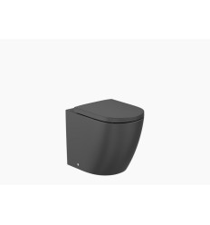 Miska WC stojąca Rimless® Vortex o/podwójny przyścienna czarny mat Meridian Roca (A347747080)