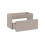 Zestaw meblowy 80cm z blatem Iconic Cashmere Comad (SET - ICC B 80 CM)