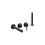 Zestaw prysznicowo-wannowy podtynkowy 2 funkcyjny, Dry box Pi czarny mat Excellent (AREX.1252.K.04BL)