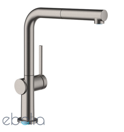 Bateria kuchenna z wyciąganą wylewką 270 Czarny Chrom Szczotkowany Talis M54 Hansgrohe (72808340)