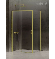 Kabina prostokątna 100x70 Prime Light Gold New Trendy (D-0420A/D-0222B)