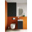 Szafka z umywalką 40 2D Black Matt Helo Compact Elita (RE020400207160)