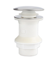 Korek Click Clack do umywalki plastikowy z przelewem Hydrone Avapax (AKHY141111)