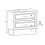 Zestaw meblowy 100cm z umywalką meblową GO2 Dorothy Ristretto Comad (SET-DOR 100CM GO2)
