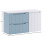 Zestaw meblowy 100cm z blatem i szafką z koszem na pranie Nova Denim Comad (SET-NOD B WHITE 100CM S LB)