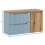 Zestaw meblowy 100cm z blatem i szafką z koszem na pranie Nova Denim Comad (SET-NOD B OAK 100CM S LB)