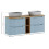Zestaw meblowy 140cm z blatem i umywalką nablatową Anna Nova Denim Comad (SET-NOD B OAK 140CM S UN ANNA)