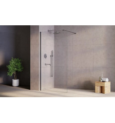 Kabina prysznicowa walk-in 110x195 Eco-n Gun metal Besco (ENGM110-195C)