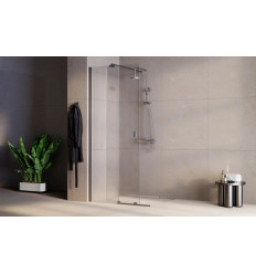 Kabina prysznicowa przesuwna walk-in 90x200 Vayo Gun metal Besco (VYGM-90-200C)