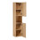 Zestaw meblowy 60cm z blatem, umywalką nablatową Wiki i szafką wysoką Nova Oak Comad (SET-NOA B BLACK 60CM S UN WIKI SW HC)