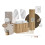Zestaw meblowy 50cm z blatem i umywalką nablatową Gaja Nova Oak Comad (SET-NOA B WHITE 50CM S UN GAJA 35 SW)