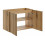 Zestaw meblowy 80cm z blatem Nova Oak Comad (SET-NOA B BLACK 80CM D)