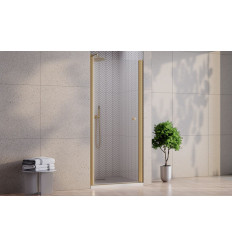 Drzwi prysznicowe 80 Sinco Brushed Gold Besco (DS-80-ZS)