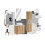 Zestaw meblowy 60cm z blatem i umywalką nablatową Wiki Nova Oak Comad (SET-NOA B WHITE 60CM D UN WIKI SW)