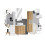 Zestaw meblowy 80cm z blatem i szafką wysoką Nova Oak Comad (SET-NOA B WHITE 80CM S HC)